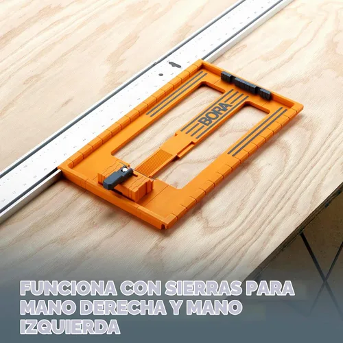 Vista 7 de BORA Guía de sierra circular RT de placa de sierra NGX, para cortes rectos, diseñada para su uso con el sistema de borde de abrazadera BORA NGX