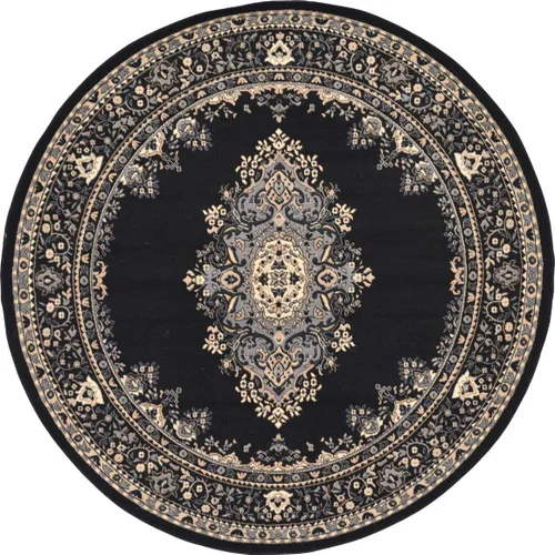 Vista 88 de Unique Loom - Alfombra de área estilo persa tradicional de la colección Reza, de 2 pies 2 pulgadas x 3 pies, colores negro y beige