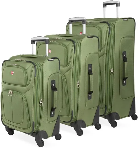 Vista 202 de SwissGear - Equipaje suave expandible Sion con ruedas, Negro