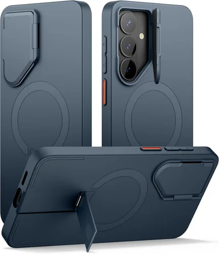 Vista 17 de SURITCH Funda para teléfono Samsung Galaxy S26 Plus, cubierta protectora magnética con cubierta de cámara y soporte de metal ajustable para Galaxy
