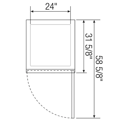 Vista 6 de ESR1 29-1/4' Reach-in Refrigerador comercial con puerta sólida, una sección, 23-Cubic pies, de acero inoxidable, NSF