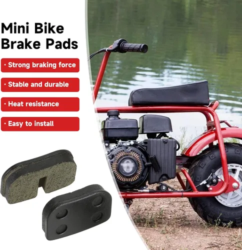 Vista 2 de FVRITO Pastillas de freno traseras para Mini Bike 97cc 79cc 2.8HP Coleman CT100U CC100X Motovox MBX10 Baja DB30 Monster Moto MMB80 SYX Moto 50cc