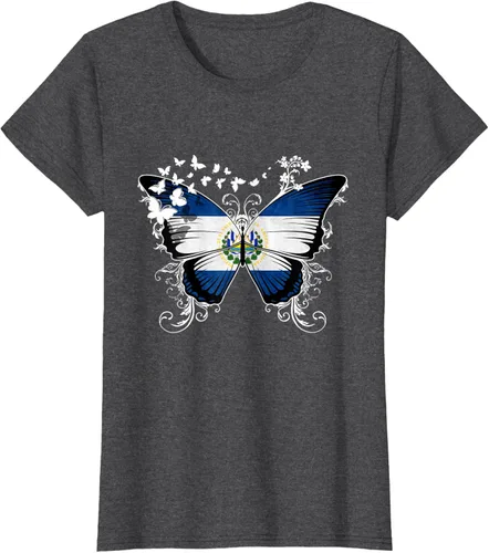 Vista 7 de Camiseta con diseño de bandera de El Salvador