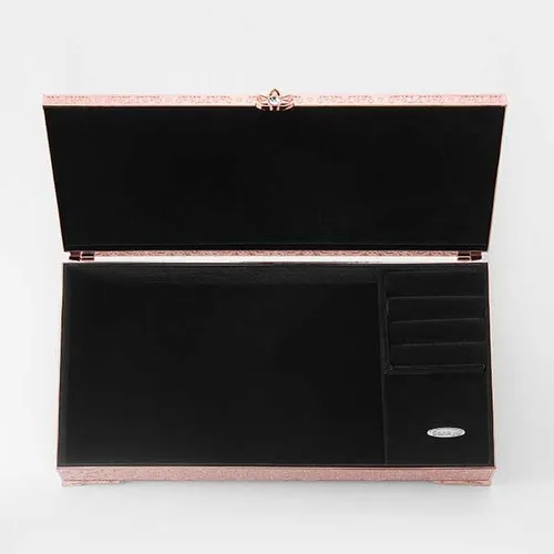 Vista 3 de THINGS REMEMBERED Caja de joyería musical de esmalte antiguo en tono oro rosa (personalización gratuita)