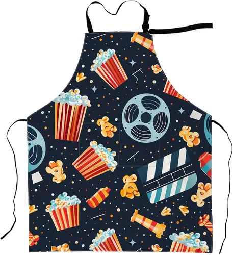 Vista 11 de Floral Bunny Apron Cute Rabbit in Pink Blossoms Artwork Aprons Waterproof Oxford Polyester Adjustable Pockets Design