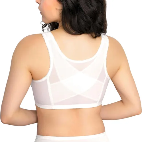 Vista 2 de Exquisite Form 5100565 FULLY - Brasier de soporte de espalda y postura sin cordón con cierre frontal, Negro, rosa beige, azul marino, nogal, blanco