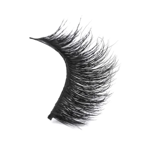 Vista 3 de Pestañas postizas 100% visón siberiano, pestañas falsas 3D, de desorden natural, volumen grueso, pestañas postizas 5 pares/caja, Negro
