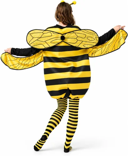 Vista 3 de Max Fun - Disfraz de abeja para mujer, disfraz de abejorro para Halloween, divertido disfraz de cosplay