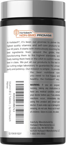 Vista 3 de Horbaach Vitamina B12 1000 mcg Sublingual 400 tabletas de disolución