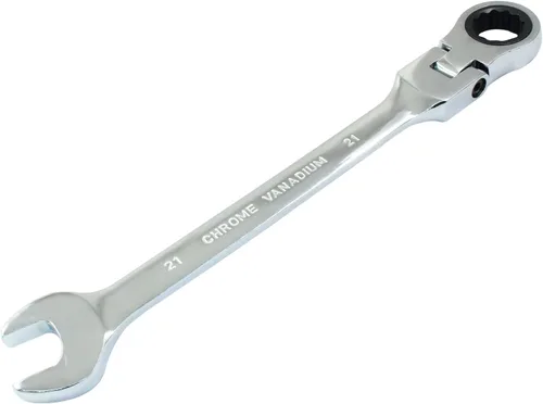 Vista 15 de Llave de trinquete de cabeza flexible de 0.315 in, llave combinada de acero al cromo vanadio de 12 puntos con engranaje de trinquete de 72 dientes