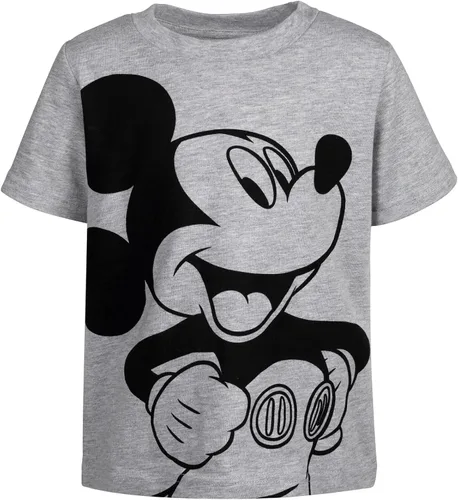 Vista 6 de Disney Mickey Mouse Pixar Toy Story Winnie The Pooh Pixar Cars Lion Guard - Paquete de 2 camisetas para niños pequeños GrisBlanco