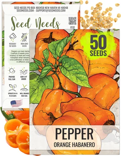 Vista 124 de Seed Needs - Semillas de pimiento arcoíris para plantar verduras, 1 paquete