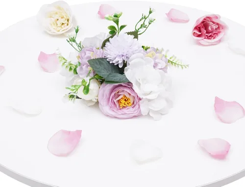 Vista 5 de DYRABREST Bolas de flores de boda para centros de mesa, 10 piezas de flores artificiales falsas de plástico para centros de mesa de boda, ramo