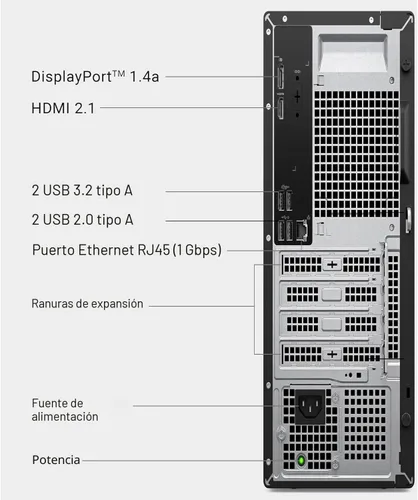 Vista 4 de Dell Escritorio empresarial Pro Slim QCS1250, nueva versión OptiPlex, Intel Core i7-14700 (20 núcleos, 28 hilos), 32 GB DDR5 RAM, 1 TB PCIe SSD