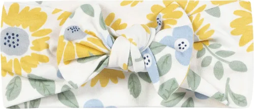 Vista 2 de Gerber Conjunto de 3 mamelucos de manga corta para bebés y niñas, funda de pañales y diadema