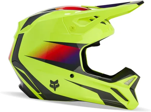 Vista 3 de Fox Racing Casco unisex para motocross V1, amarillo, XXL