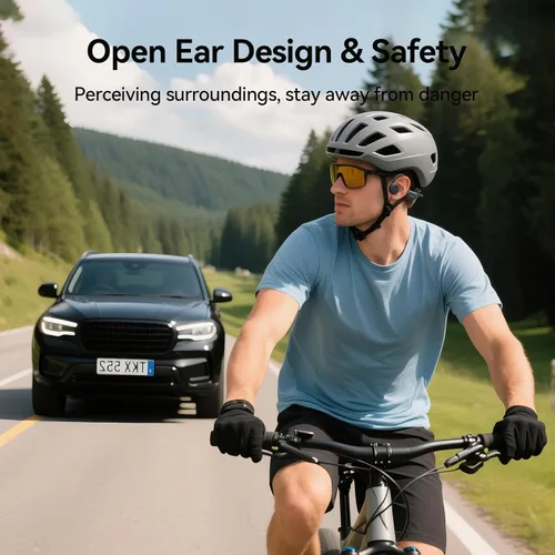 Vista 3 de Auriculares de natación NANK Runner4, auriculares de conducción ósea IP68 Negro