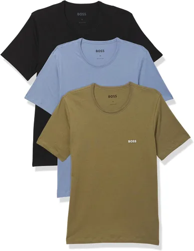 Vista 10 de BOSS Paquete de 3 camisetas de algodón bordadas con logotipo para hombre