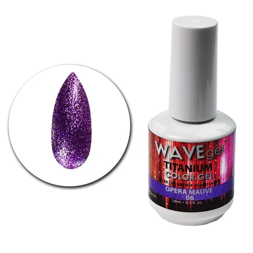 Vista 18 de WAVEGEL - Esmalte de uñas en gel con purpurina, colección Titanio, #28 Twinkle Pink I 0.5 onzas