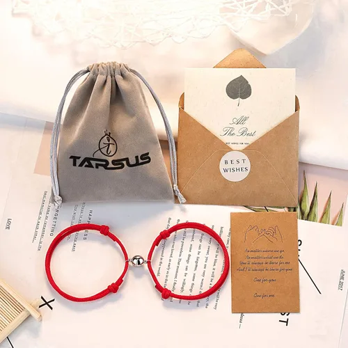 Vista 5 de Tarsus Juego de pulsera magnética para pareja votos de amor eterno joyería regalos para pareja o mejores amigos
