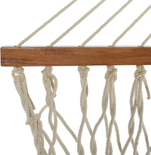 Vista 4 de Original Pawleys Island Hamaca de cuerda de algodón original presidencial de 15OC con cadenas de extensión gratis y ganchos para árboles, hecha a