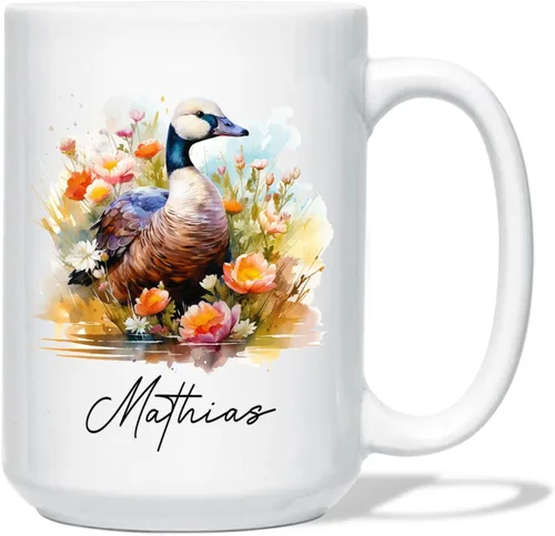 Vista 25 de Taza de café de oso – Regalo personalizado para amantes, taza de té de animales salvajes con flores, regalo de cerámica personalizado para amantes