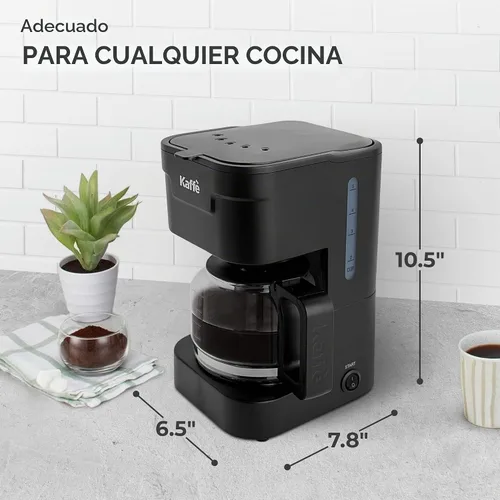 Vista 5 de Kaffe - Cafetera (25 onzas / 25.4 fl oz), función de mantener el calor, lavable y lavable, filtro de cesta extraíble, compatible con filtros de Negro
