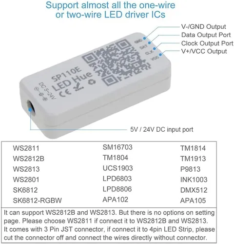 Vista 3 de ALITOVE WS2812B WS2811 direccionable LED Bluetooth controlador iOS Android App Control remoto inalámbrico DC 5V ~ 24V para SK6812 SK6812-RGBW WS2812
