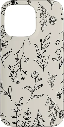 Vista 21 de Sand Beige Wildflower Floral Pattern Case for iPhone 16