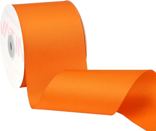 Vista 208 de VATIN Cinta de Grogrén Negra, 1-1/2" x 50 Yardas Continuas, Cinta de Grogrén de Poliéster Negra, Usar para Lazos de Bricolaje, Accesorios
