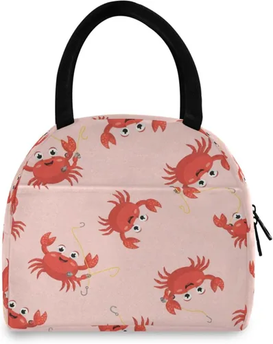 Vista 8 de Blueangle Bolsa de almuerzo aislada con patrón de aguacate para mujeres, bolsa de almuerzo aislada, bolsa térmica para estudiantes y lonchera