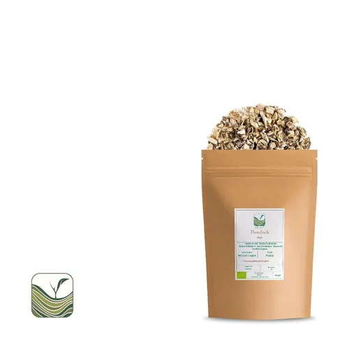 Vista 6 de Té de raíz de bardana Hierba seca cortada - Infusión terrosa Calentamiento de raíz seca naturalmente cortada y tamizada para una infusión terrosa