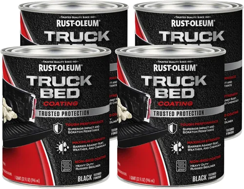 Vista 13 de Rust-Oleum 342668 - Revestimiento para caja de camioneta antióxido, 1 cuarto de galón, color negro