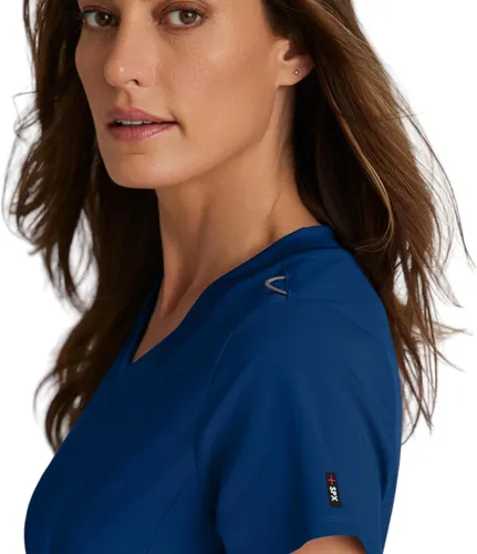 Vista 5 de BARCO Grey's Anatomy Spandex Stretch Direct - Camiseta médica con cuello en V para mujer