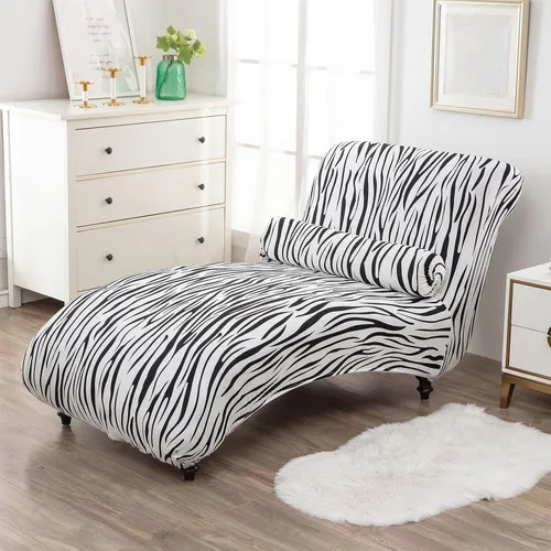 Vista 8 de Funda Impresa para Chaise Lounge sin Brazos Interior Funda Elástica para Silla para Sala de Estar Dormitorio Funda Elástica sin Brazos para Chaise