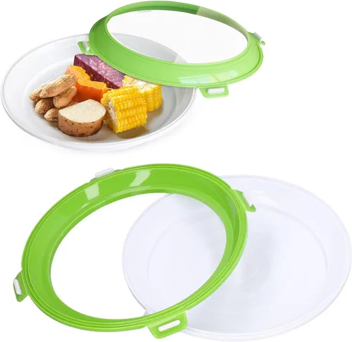 Vista 3 de Bandeja de conservación de alimentos, plástico TPU de grado alimenticio, bandejas reutilizables para almacenamiento de alimentos, bandejas apilables