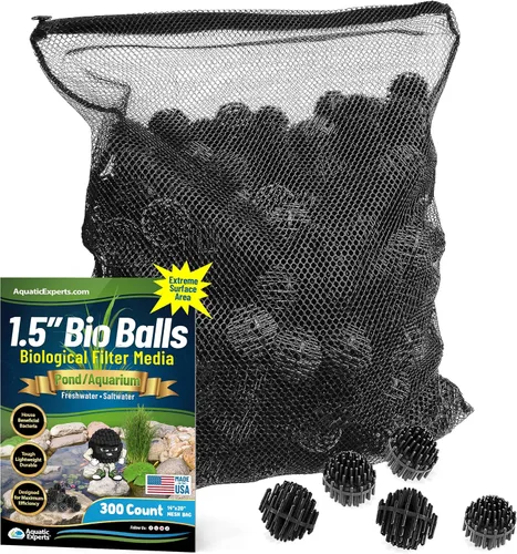 Vista 8 de Aquatic Experts Bio Balls - Medios de filtración, bola biológica pequeña de 1 pulgada para estanques y filtros de acuario, medios de filtro
