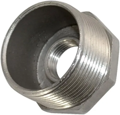 Vista 8 de Buje Reductor de Rosca de 2" Macho x 1-1/4" Hembra para Conexión de Tubería, Adaptador, Acero Inoxidable SS 304 NPT (2" Macho x 1-1/4" Hembra)