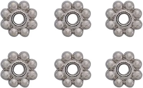 Vista 30 de Megapet - Cuentas espaciadoras de plata antigua estilo tibetano para fabricación de joyas, Metal