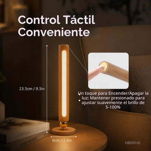 Vista 4 de Lámpara de pared de madera con rotación de 360°, aplique magnético Madera de haya 1 pieza