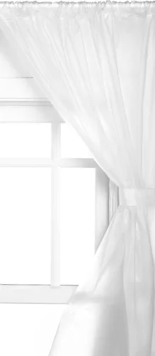 Vista 3 de Carnation Home Fashions - Cortina de tela para ventana de baño 45x36 pulgadas