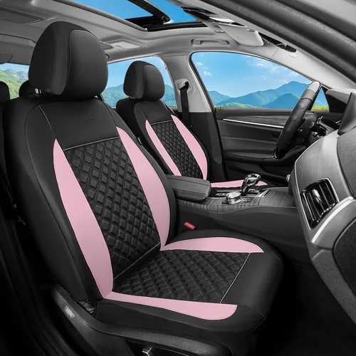Vista 24 de Fundas de asiento delantero de automóvil, fundas de asiento de cuero para automóviles, protector de asiento de automóvil, impermeable, transpirable