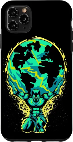 Vista 11 de iPhone 15 Greece Myths God Atlas Sky Arch Shoulders Case