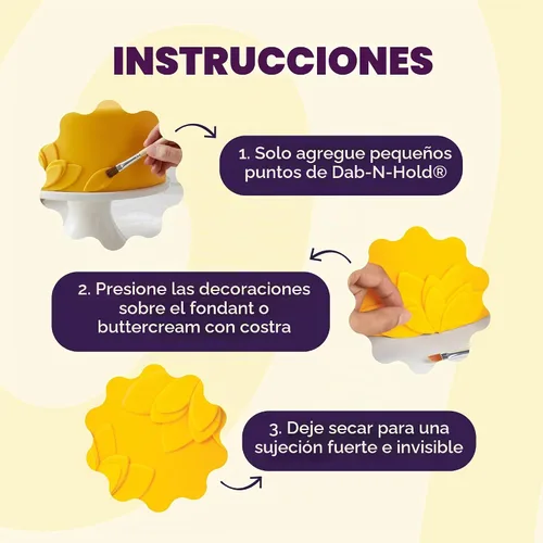 Vista 7 de Adhesivo comestible "Dab-N-Hold" de Wilton, Transparente