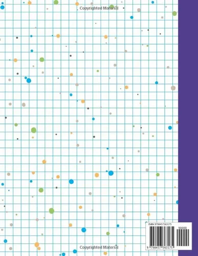 Vista 2 de Math Notebook 12 Inch Squares Graph paper composition notebook, 2 squares per inch, Lined Graph Paper Extra large 8.5X 11 Inch 110 pages.