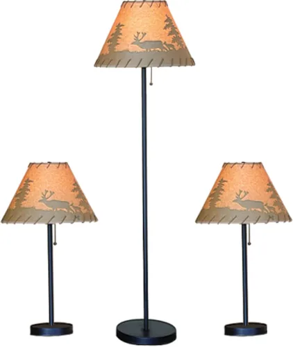 Vista 9 de Catalina Lighting 19910-000 Lámpara de pie rústica para cabaña, lámpara de pie, luz de sala de estar para cabina o hogar, bombilla LED no incluida
