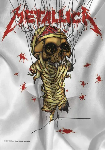 Vista 2 de Metallica Un póster textil/bandera