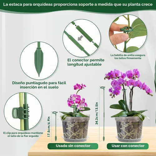 Vista 6 de Paquete de 6 macetas de plástico para orquídeas con agujeros 6 paquete