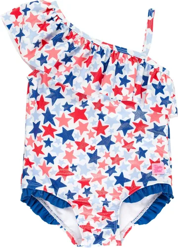 Vista 4 de RuffleButts Traje de baño de una sola pieza con volantes y protección solar UPF50+ para niñas Sirena