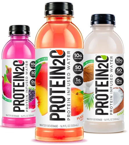 Vista 6 de Protein2o Paquete variado de agua con infusión de proteína de suero de leche y energía (botella de 16.9 onzas)